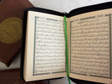 The Quran - Arabic Only Pocket Sized Holy Quran | Leather Cover & Zippered Case