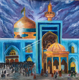 Painting of the shrine of Imam Ali Al-Ridha (as) - (حرم الإمام الرضا (ع