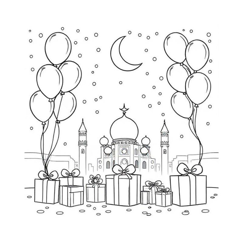 Islamic Coloring Book for Kids and Adults