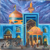 Painting of the shrine of Imam Ali Al-Ridha (as) - (حرم الإمام الرضا (ع