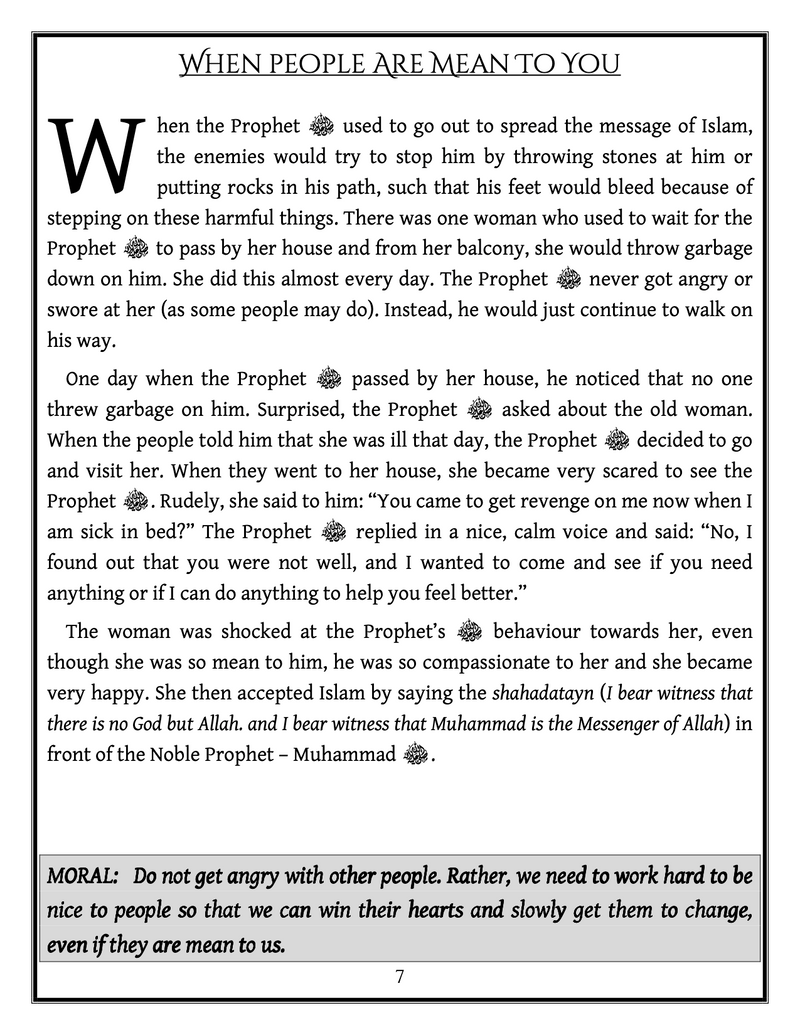 Morals of the Masumeen (Suggested Ages: 4-8)